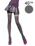 Fiore - Patterned Tights Jenny Graphite