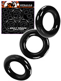 Oxballs Willy Cockring Triple Set Black